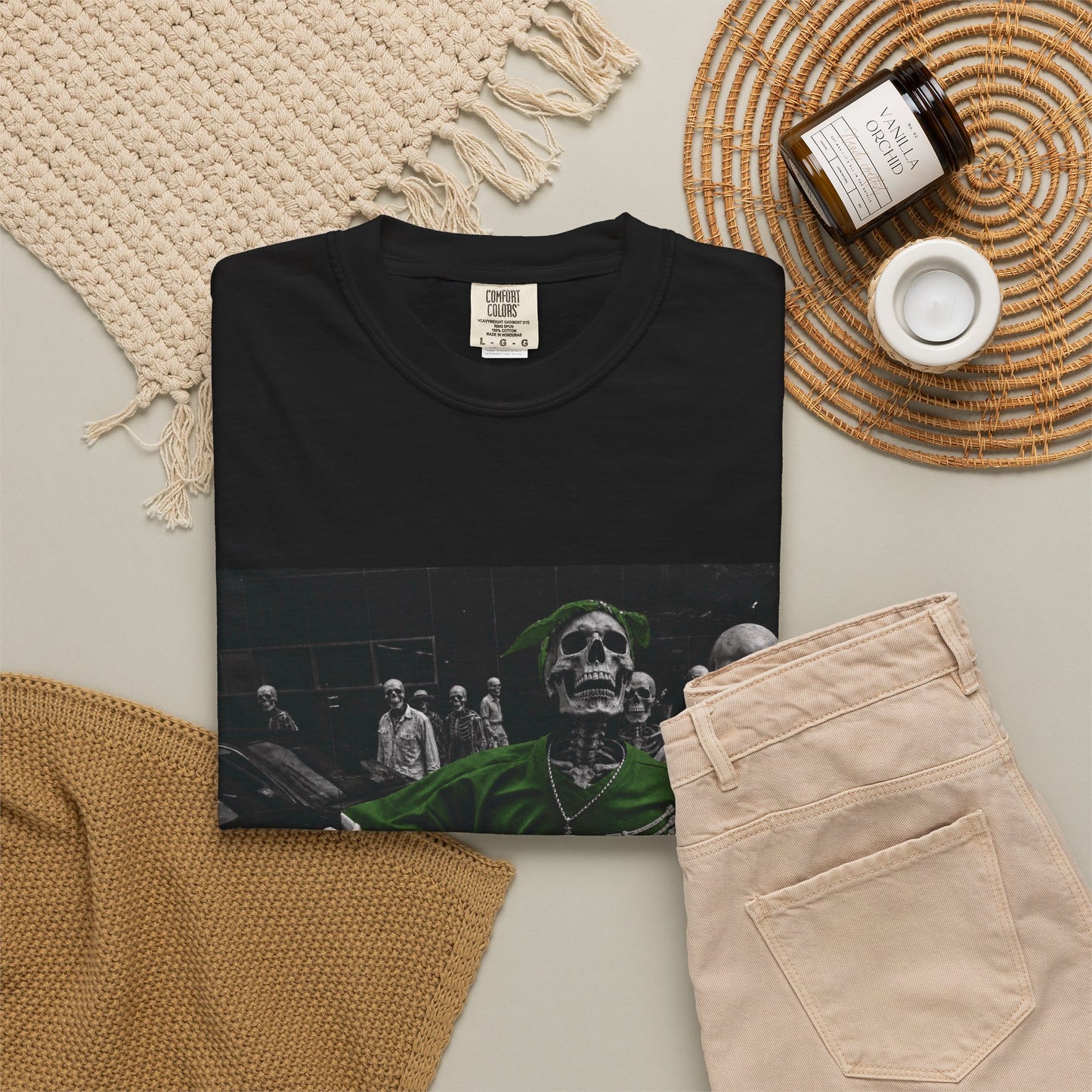 Skull Green Wings T-Shirt– Green Enkd Society