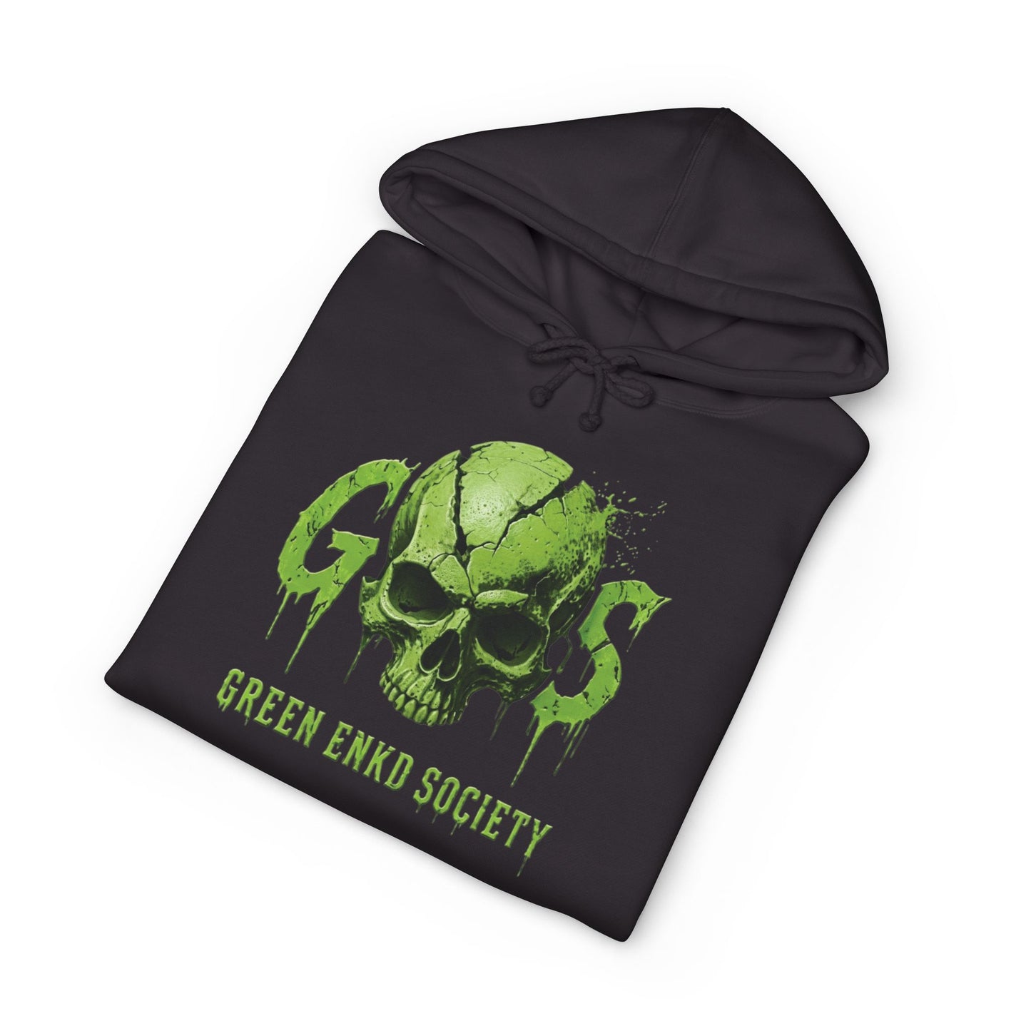 Hoodie — Green Enkd Society "Black Magic" Skull Graphic