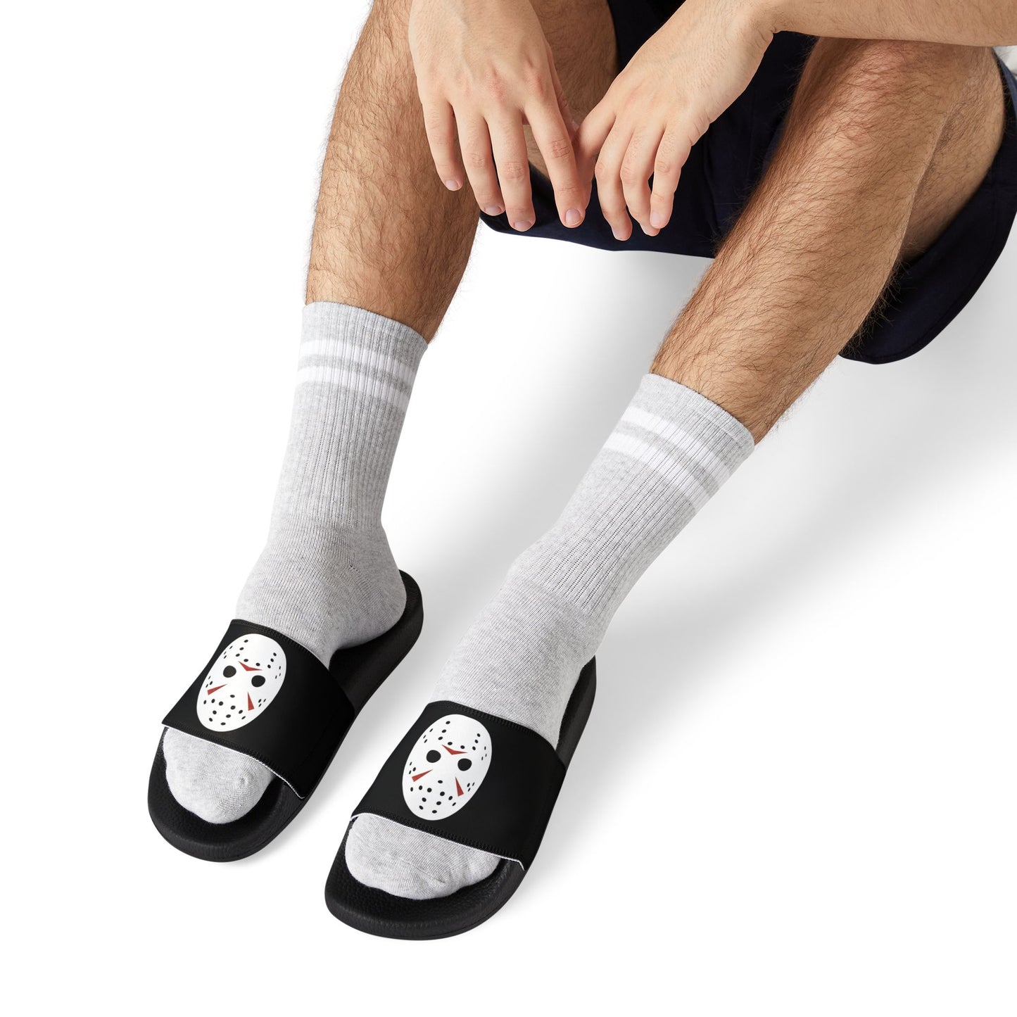 Jason Slides for Men's Removable-Strap Beach Footwear