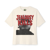 Graphic Tee — "Jealousy Kills" Horror Skull Oversized Boxy T‑Shirt