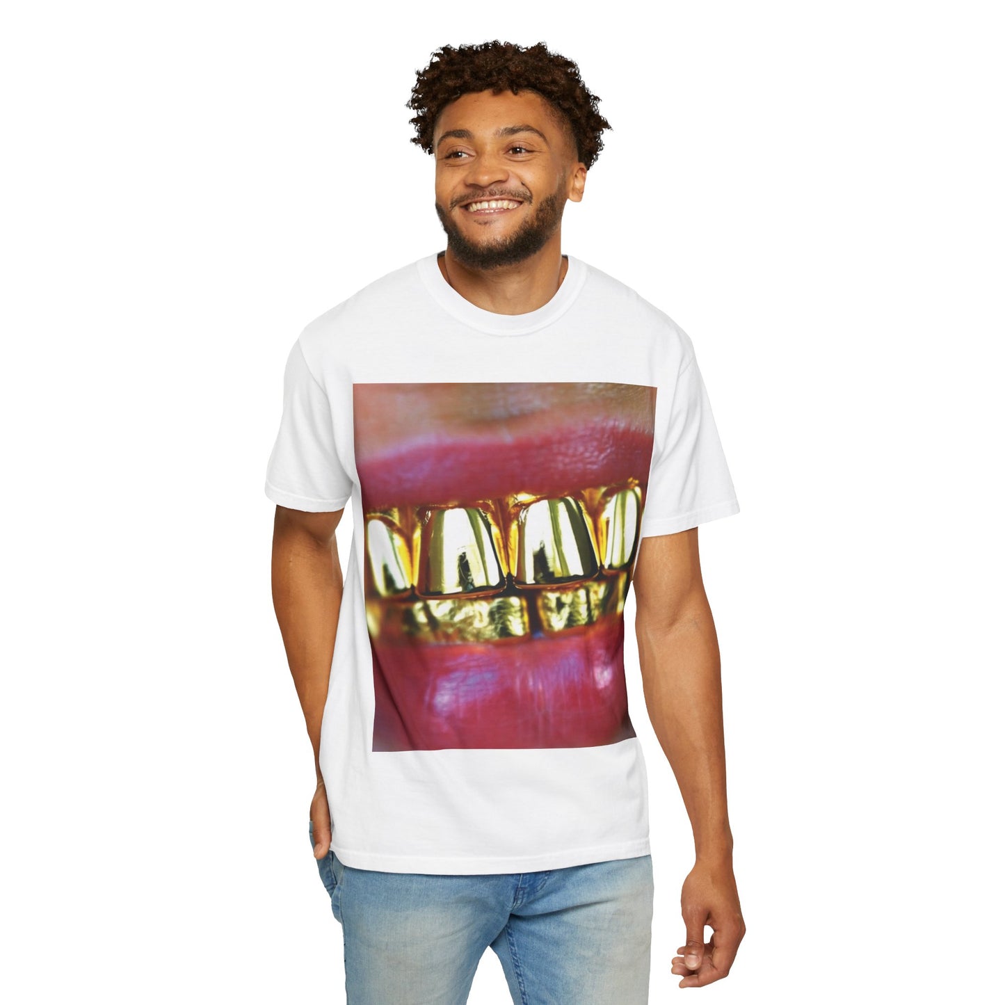 Gold Fronts Graphic Tee, Streetwear T-shirt, Gold Grill Shirt, Urban Fashion Top, Trendy Casual Wear
