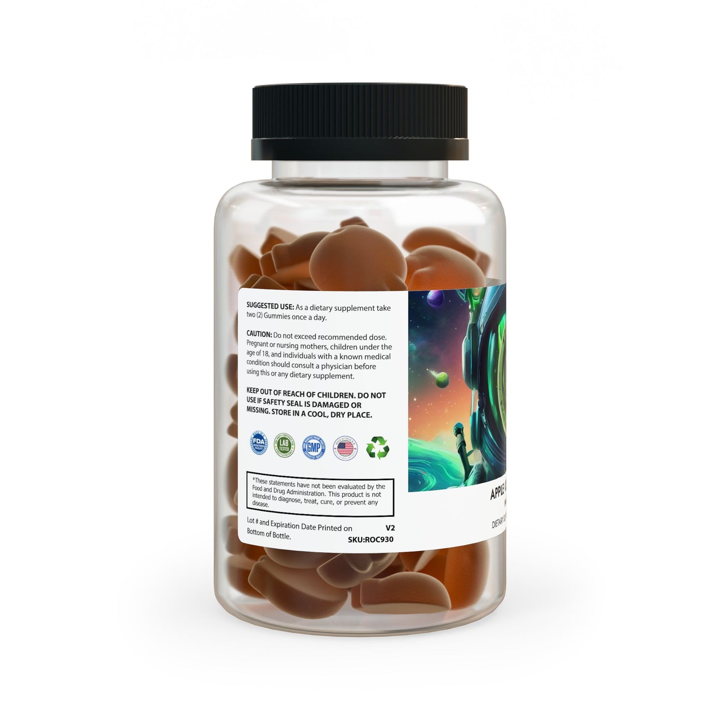 Green Enkd Apple Cider Vinegar Gummies (60 Gummies)