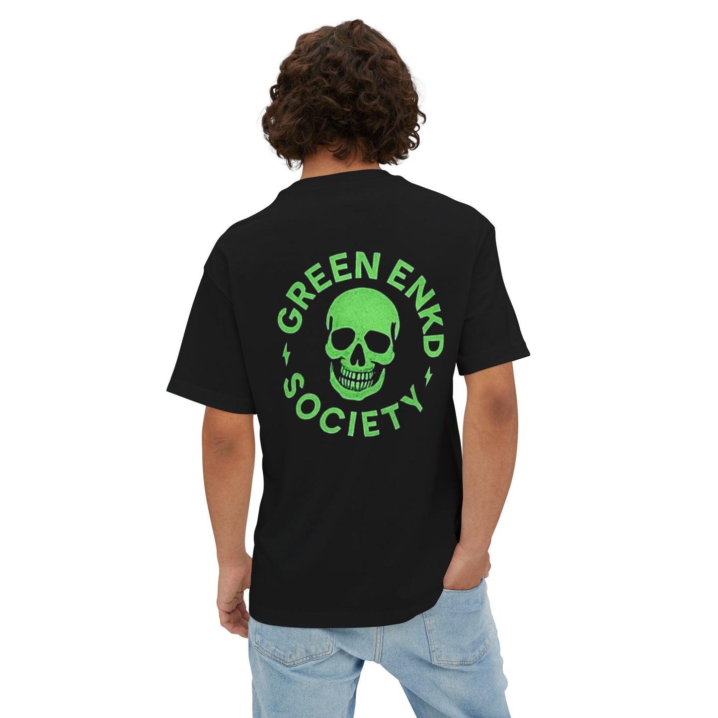 Reinvention Graphic Tee — Green Enkd Society Skull Shirt