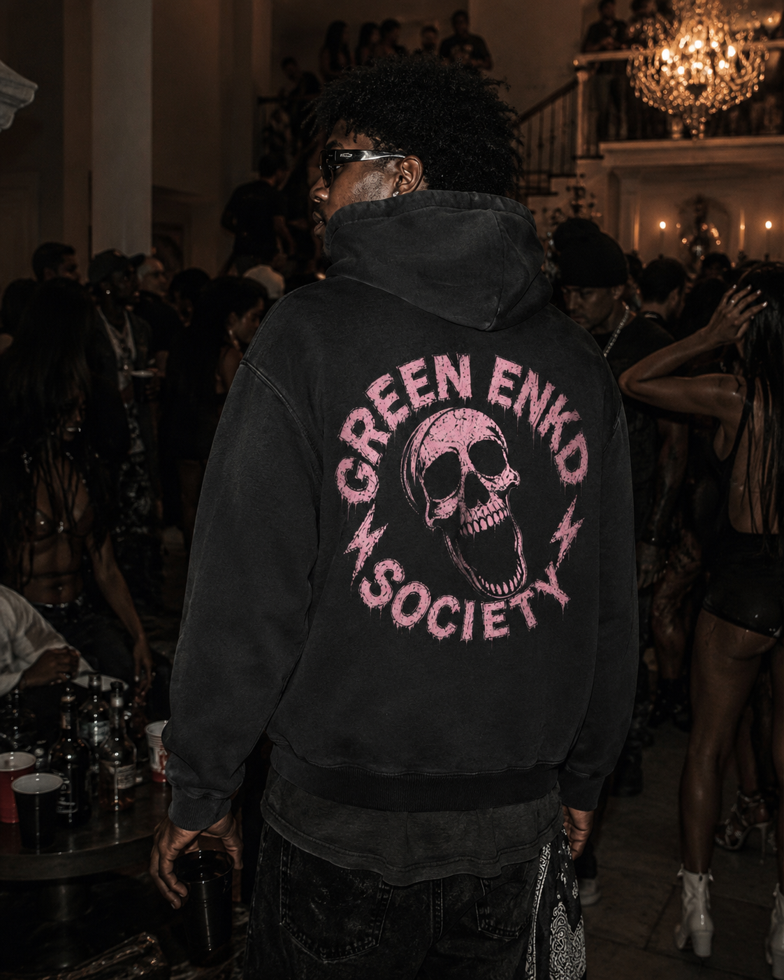 Green Enkd Society “Angel Dust” Heavyweight Sunfade Hoodie