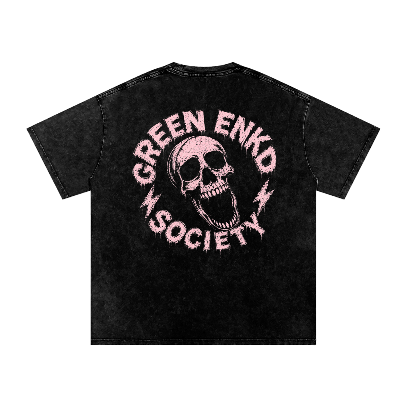 Green Enkd Society “Take It With Me” Skeleton Coffin Shirt