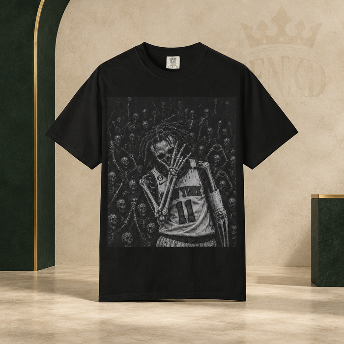 Brunson 2 Death Crowd Tee — Green ENKD Society editorial product image