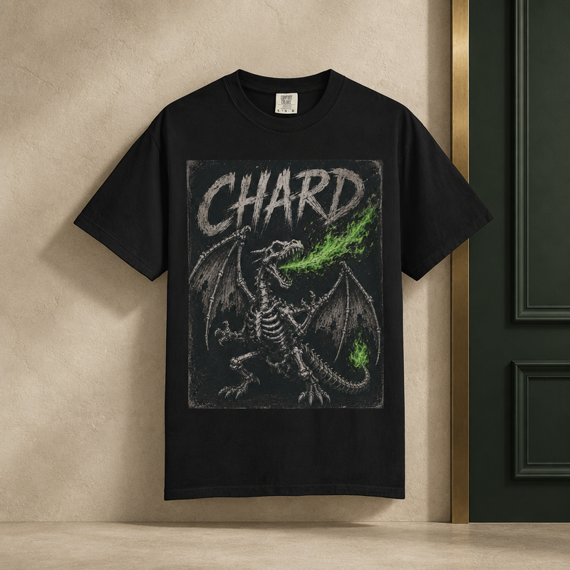 Chard Skeleton Dragon Tee — Green ENKD Society editorial product image