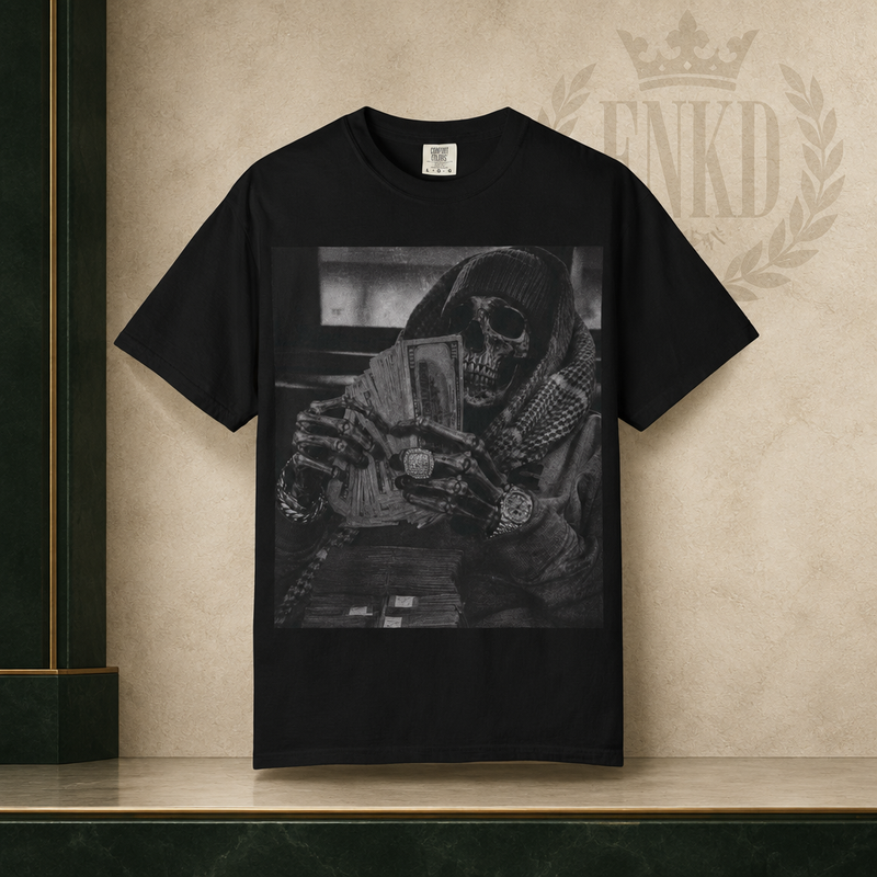 Count It Up Skull Tee — Green ENKD Society editorial product image
