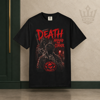 Death Around the Corner Reaper Tee — Green ENKD Society editorial product image