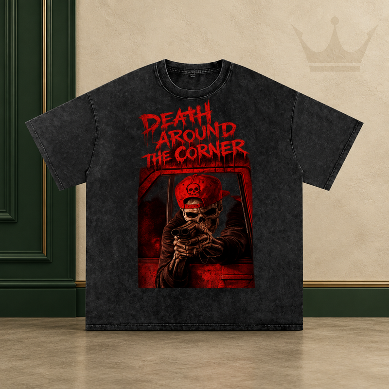 Death Around the Corner Tee by Green ENKD Society