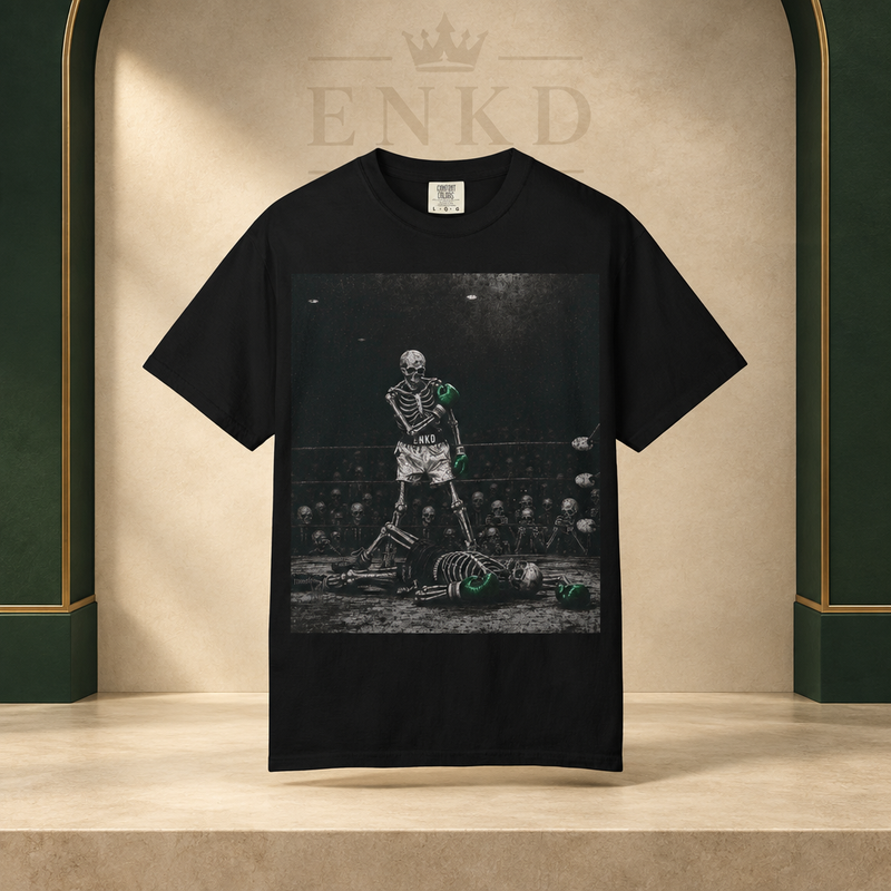 The Greatest Boxing Skull Tee — Green ENKD Society editorial product image