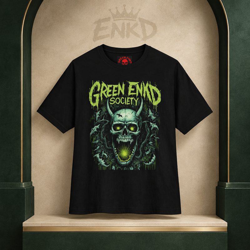 Grunge Tee — Green ENKD Society editorial product image