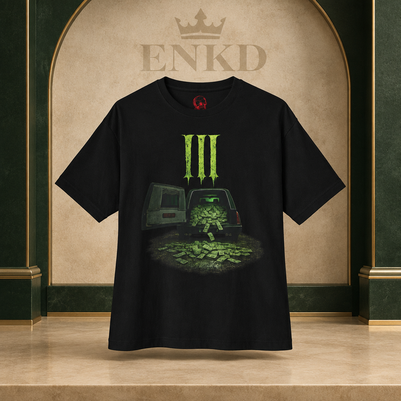 Infamous Wizzardry 3 Hearse Tee — Green ENKD Society editorial product image