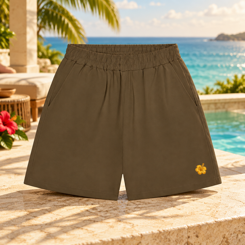 ENKD Caribbean Island Essential Shorts luxury resort editorial