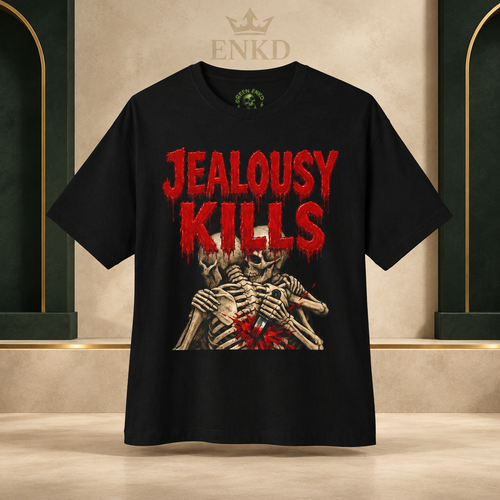 Jealousy Kills Backstabber Tee — Green ENKD Society editorial product image