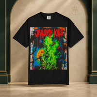 Jealousy Kills Gothic Tee — Green ENKD Society editorial product image
