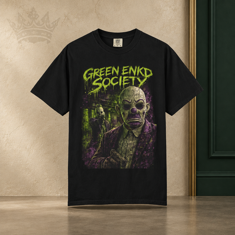 Masked Chaos Tee by Green ENKD Society