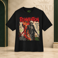 Reinvention Burn the Old You Tee — Green ENKD Society editorial product image