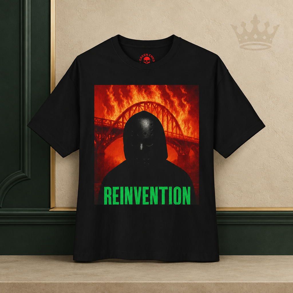 Reinvention Skull Tee by Green ENKD Society