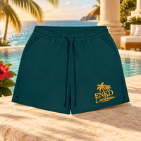 ENKD Caribbean Resort Performance Shorts luxury resort editorial