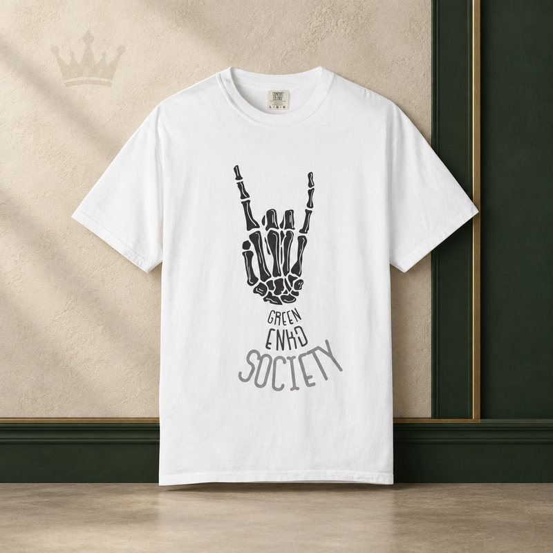 Skeleton Graphic Tee — Green ENKD Society editorial product image