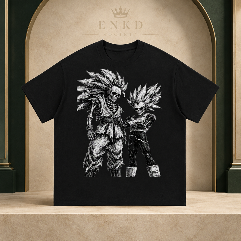 Skull Z Essential Tee — Green ENKD Society editorial product image