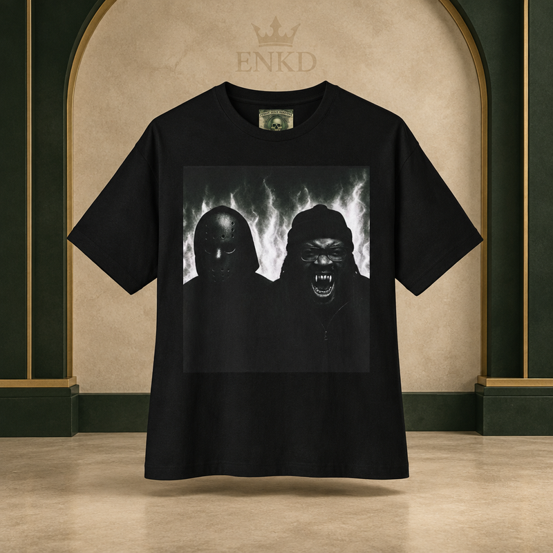 The Gang Boxy Tee — Green ENKD Society editorial product image