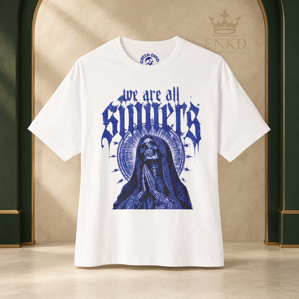 Unisex Oversized Cotton Tee — Green ENKD Society editorial product image