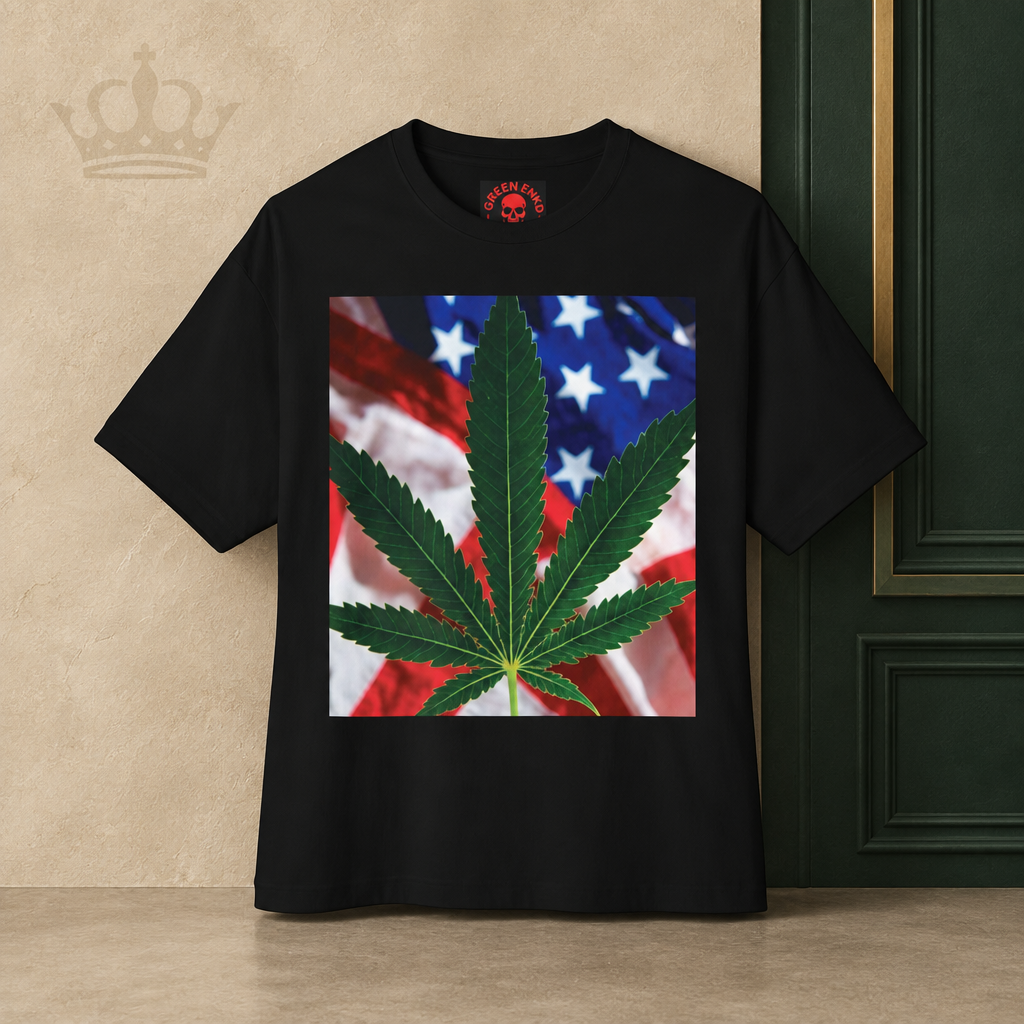 Zaa Bless America Boxy Tee by Green ENKD Society